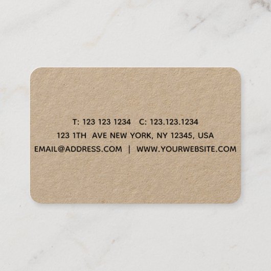 Schneeflocken Visitenkarte (Rückseite)