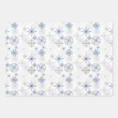Schneeflocken-Vogelschneegewächse, graublau Geschenkpapier Set (Vorderseite 3)