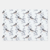 Schneeflocken-Vogelschneegewächse, graublau Geschenkpapier Set (Vorderseite 2)