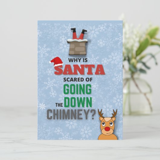Schneeflocken vom Weihnachtsmann witziger Witz (Stehend Vorderseite)