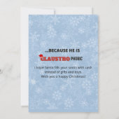 Schneeflocken vom Weihnachtsmann witziger Witz (Rückseite)