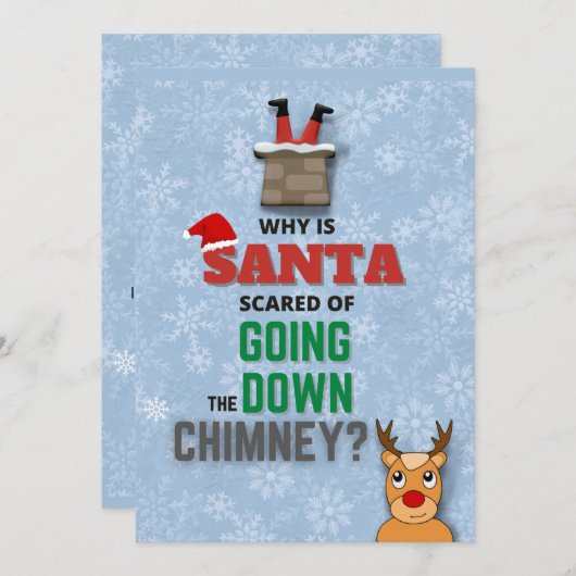 Schneeflocken vom Weihnachtsmann witziger Witz (Vorne/Hinten)