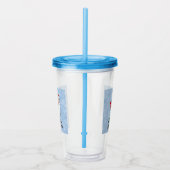 Schneeflocken vom Weihnachtsmann witziger Witz Acryltrinkbecher (Rechts)