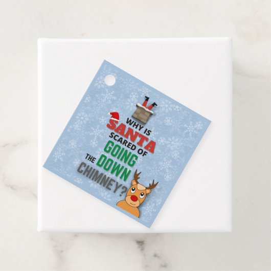 Schneeflocken vom Weihnachtsmann witziger Witz Geschenkanhänger (Beispiel)