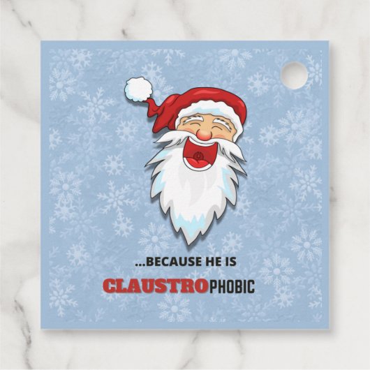 Schneeflocken vom Weihnachtsmann witziger Witz Geschenkanhänger (Rückseite)