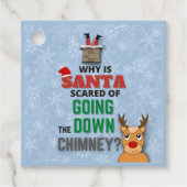 Schneeflocken vom Weihnachtsmann witziger Witz Geschenkanhänger (Vorderseite)