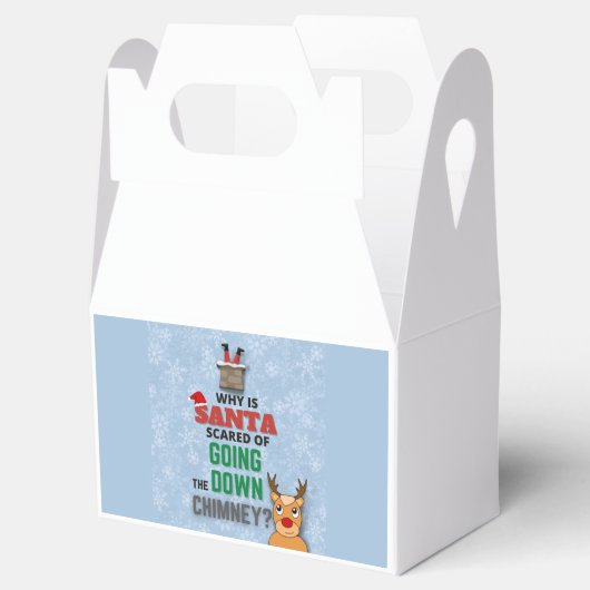 Schneeflocken vom Weihnachtsmann witziger Witz Geschenkschachtel (Geöffnet)