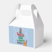 Schneeflocken vom Weihnachtsmann witziger Witz Geschenkschachtel (Vorderseite)