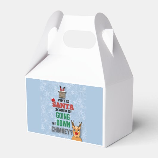 Schneeflocken vom Weihnachtsmann witziger Witz Geschenkschachtel (Vorderseite)