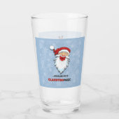 Schneeflocken vom Weihnachtsmann witziger Witz Glas (Rückseite)