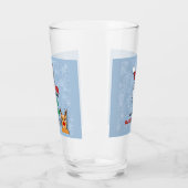 Schneeflocken vom Weihnachtsmann witziger Witz Glas (Links)