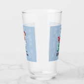 Schneeflocken vom Weihnachtsmann witziger Witz Glas (Rechts)