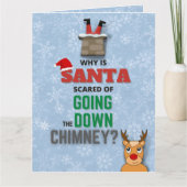 Schneeflocken vom Weihnachtsmann witziger Witz Karte (Vorderseite)