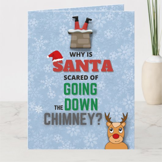 Schneeflocken vom Weihnachtsmann witziger Witz Karte (Vorderseite)