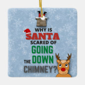 Schneeflocken vom Weihnachtsmann witziger Witz Keramikornament (Vorderseite)