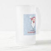 Schneeflocken vom Weihnachtsmann witziger Witz Mattglas Bierglas (VorderseiteRechts)