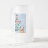 Schneeflocken vom Weihnachtsmann witziger Witz Mattglas Bierglas (Vorderseite Links)