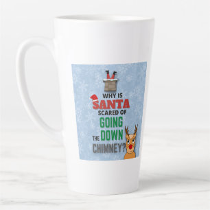 Schneeflocken vom Weihnachtsmann witziger Witz Milchtasse