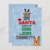 Schneeflocken vom Weihnachtsmann witziger Witz Postkarte (Vorne/Hinten)