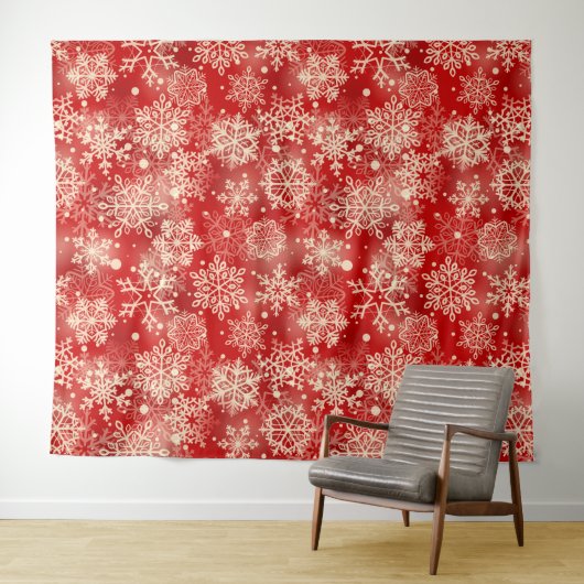 Schneeflocken Wandteppich (Beispiel (Horizontal))