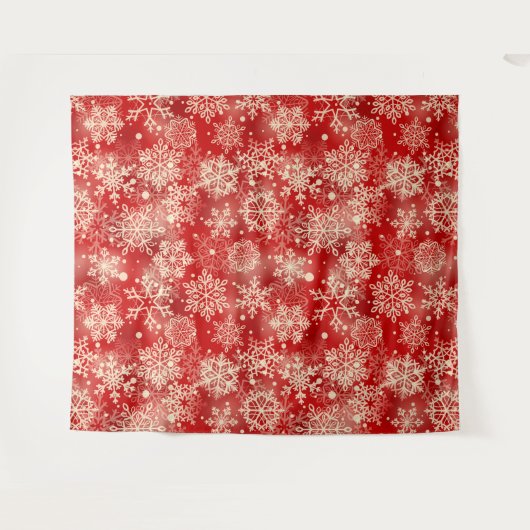 Schneeflocken Wandteppich (Vorderseite (Horizontal))