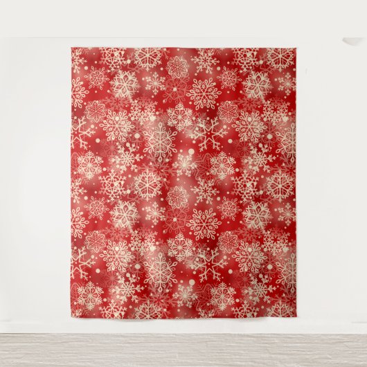 Schneeflocken Wandteppich (Vorderseite)