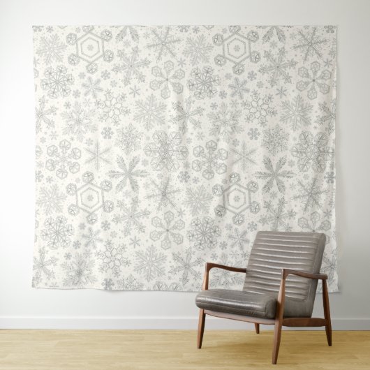 Schneeflocken Wandteppich (Beispiel (Horizontal))