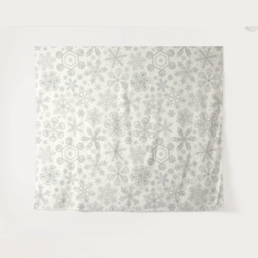 Schneeflocken Wandteppich (Vorderseite (Horizontal))