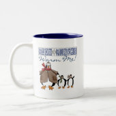 Schneeflocken Warm Me Holiday Shirts und Geschenke Zweifarbige Tasse (Links)