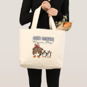 Schneeflocken Warme Me Holiday Pinguine Jumbo Stoffbeutel (Vorderseite (Produkt))