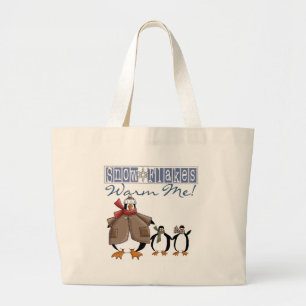 Schneeflocken Warme Me Holiday Pinguine Jumbo Stoffbeutel