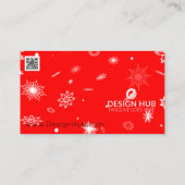 Schneeflocken Weihnachten berufliche Visitenkarte (Rückseite)