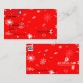 Schneeflocken Weihnachten berufliche Visitenkarte (Vorne/Hinten)