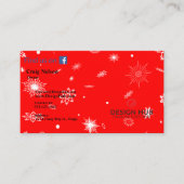 Schneeflocken Weihnachten berufliche Visitenkarte (Vorderseite)