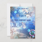 Schneeflocken Weihnachten Corporate Party Einladun (Vorderseite)