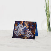 Schneeflocken Weihnachten Faltes Foto (Vorderseite)