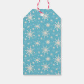 Schneeflocken Weihnachten Farbige Typografie Klass Geschenkanhänger (Rückseite)