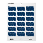 Schneeflocken Weihnachten / Feiertage Rücksendeadr Adressaufkleber (Vorne)