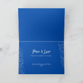 Schneeflocken-Weihnachten geklappt Feiertagskarte (Innenseite)