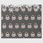 Schneeflocken Weihnachten Geschenkpapier (Flach)