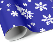 Schneeflocken Weihnachten Geschenkpapier (Rolleneckpunkt)
