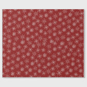 Schneeflocken Weihnachten Geschenkpapier (Flach)
