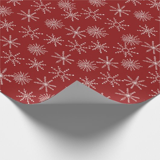 Schneeflocken Weihnachten Geschenkpapier (Ecke)