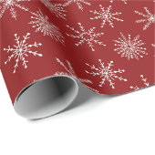 Schneeflocken Weihnachten Geschenkpapier (Rolleneckpunkt)