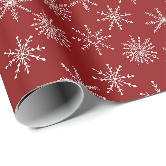 Schneeflocken Weihnachten Geschenkpapier (Rolleneckpunkt)