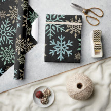 Schneeflocken Weihnachten Grün Gold