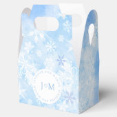 Schneeflocken Weihnachten Hochzeit Monogramm Gefäl Geschenkschachtel (Geöffnet)