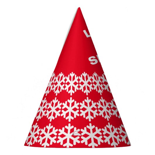 Schneeflocken Weihnachten - Lass es schneien! Partyhütchen (Links)