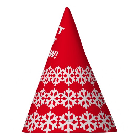 Schneeflocken Weihnachten - Lass es schneien! Partyhütchen (Rechts)