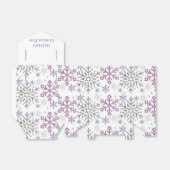 Schneeflocken Weihnachten Lila Silber Geschenkschachtel (Ungefaltet)